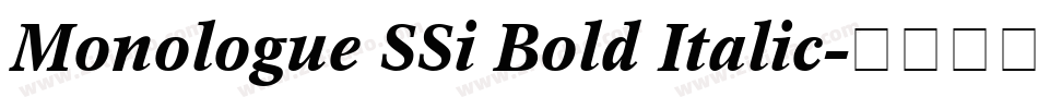 Monologue SSi Bold Italic字体转换